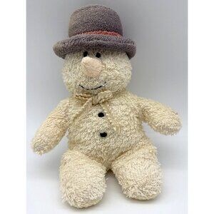 Vintage Mary Meyer Terry Cloth Snowman Plush Stuffed Toy Hat And Scarf